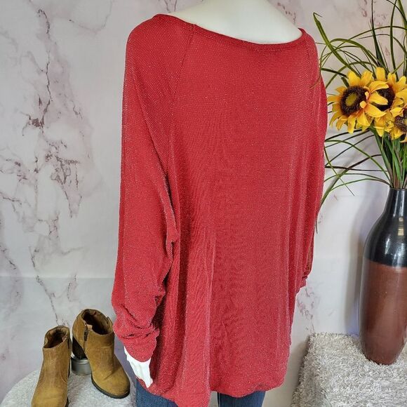 Jennifer Lopez metallic shimmer surplice wrap top - Picture 5 of 7